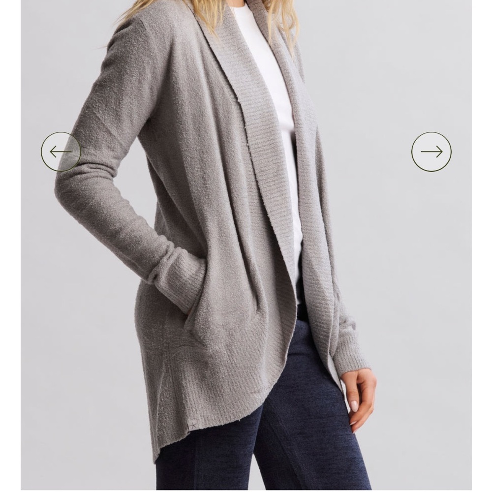 Barefoot Dreams CozyChic Lite Circle Cardigan Gray Women’s Size Medium